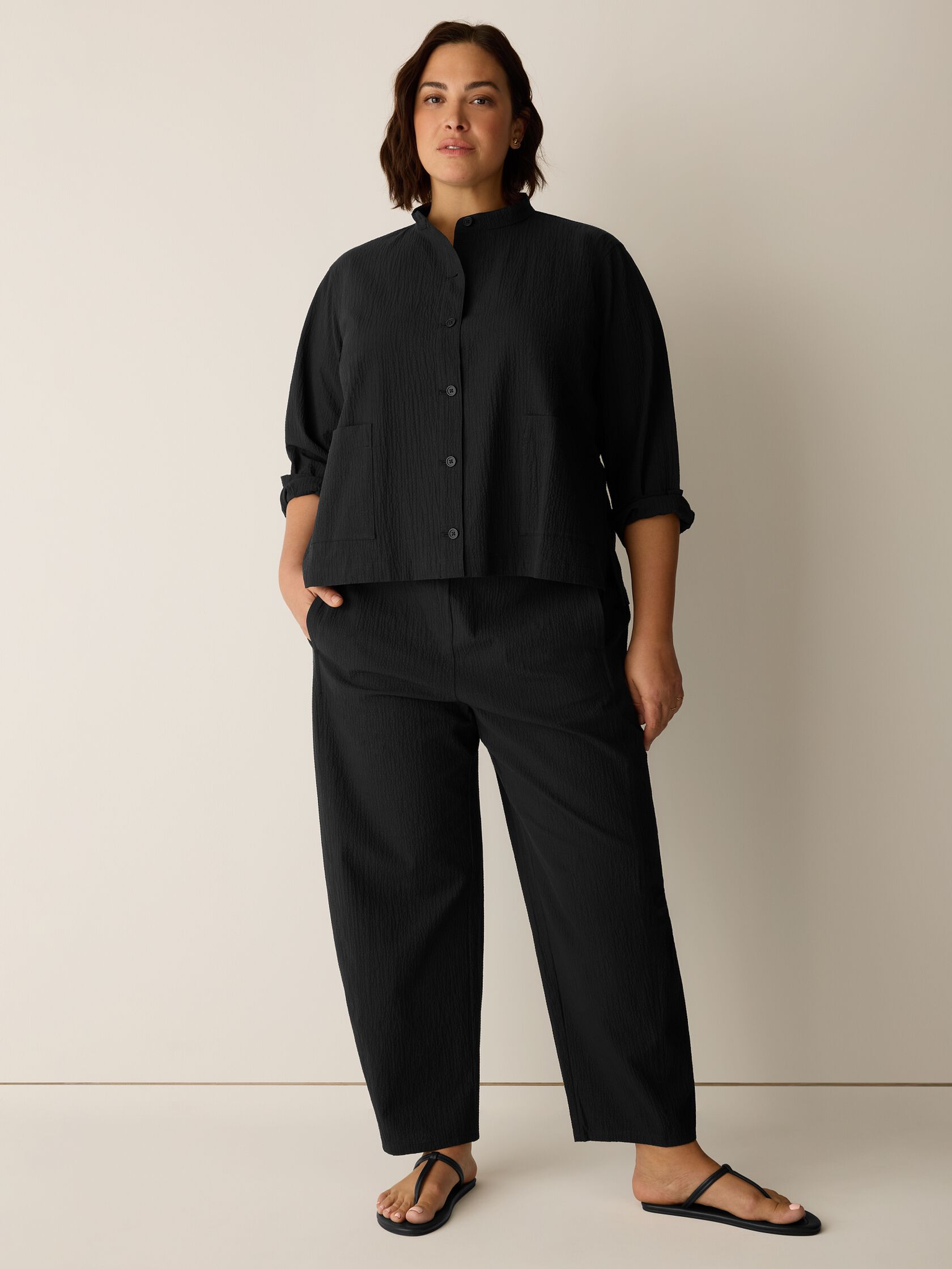 Organic Cotton Pucker Lantern Pant