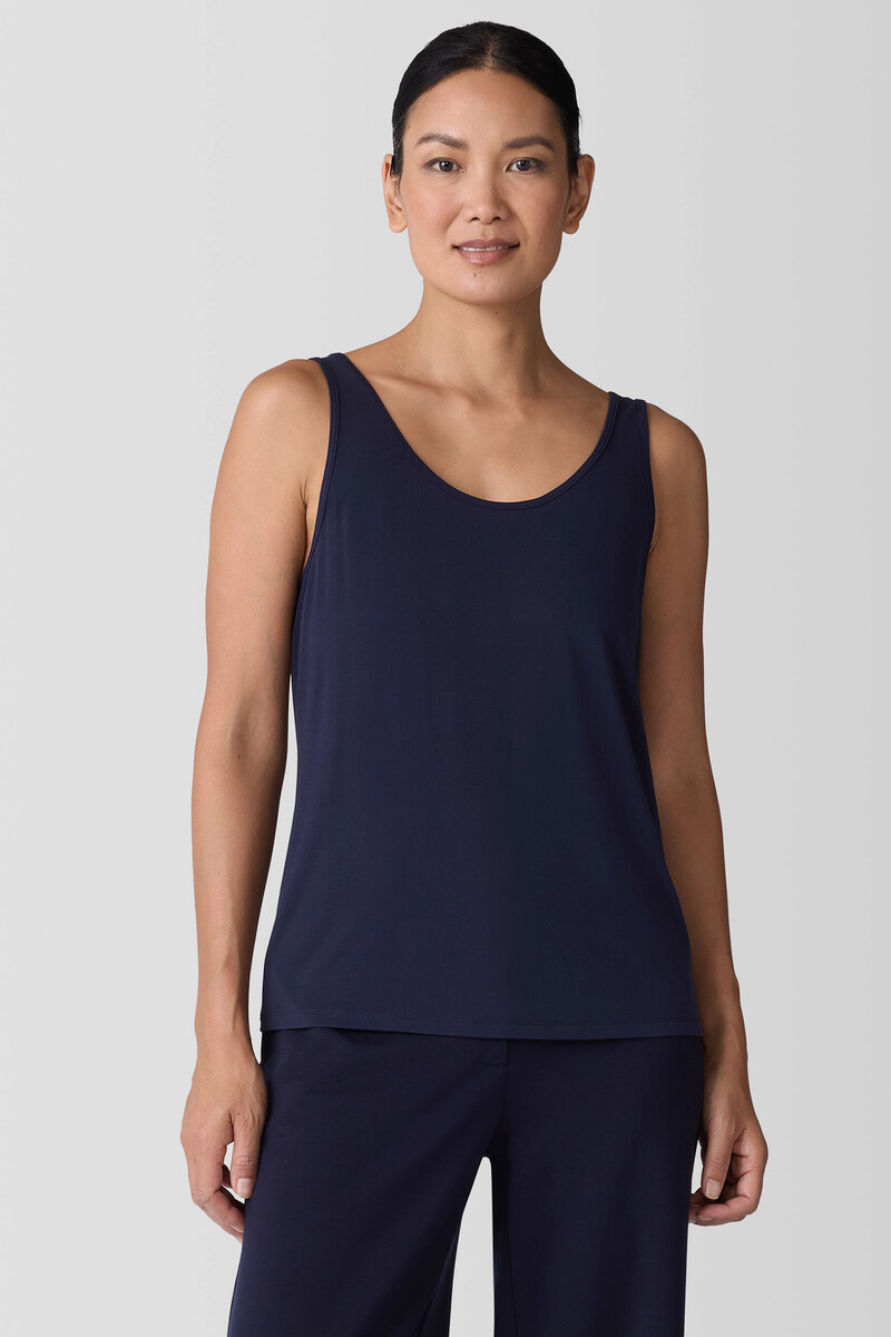 Stretch Silk Jersey Scoop Neck Tank Stretch Silk Jersey Scoop Neck Tank