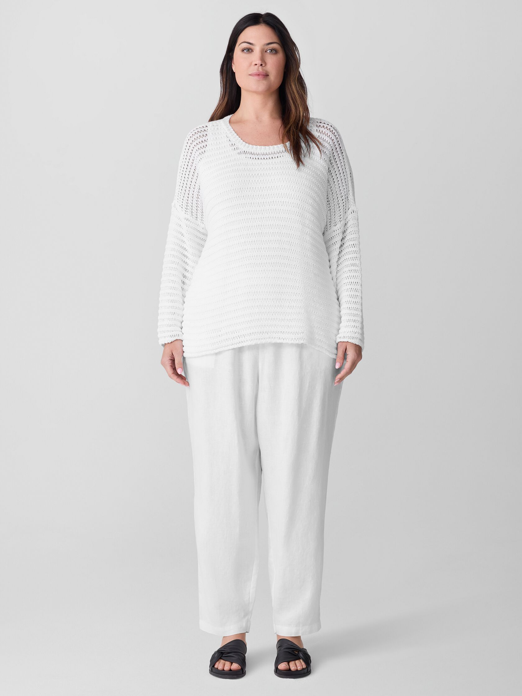 Peruvian Organic Cotton Cord Crew Neck Top