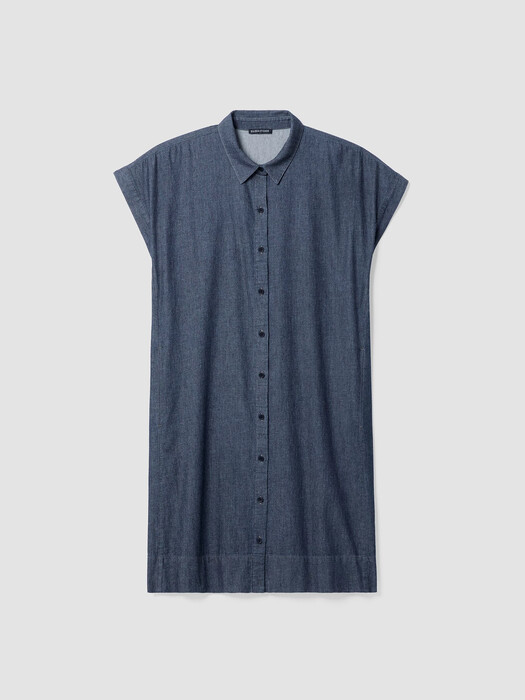 eileen fisher denim shirt dress Airy Organic Cotton Twill Shirtdress
