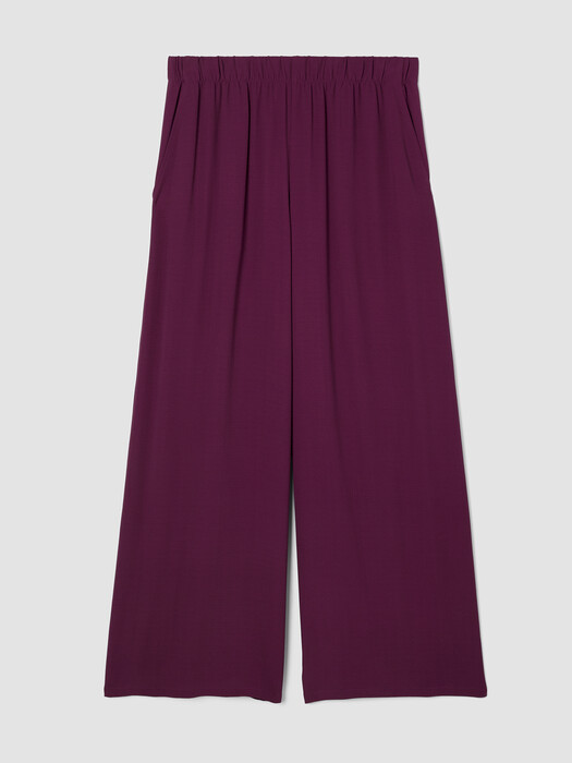 Silk Georgette Crepe Wide-Leg Pant