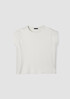 Textured Stretch Rib Round Neck Top
