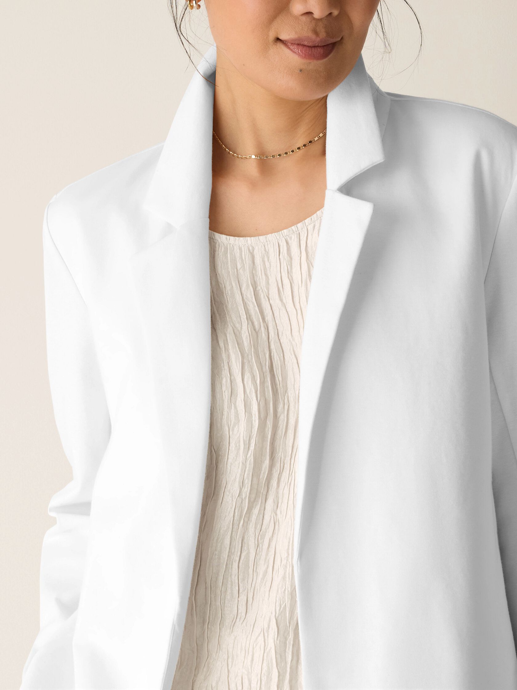 Cotton Blend Ponte Blazer