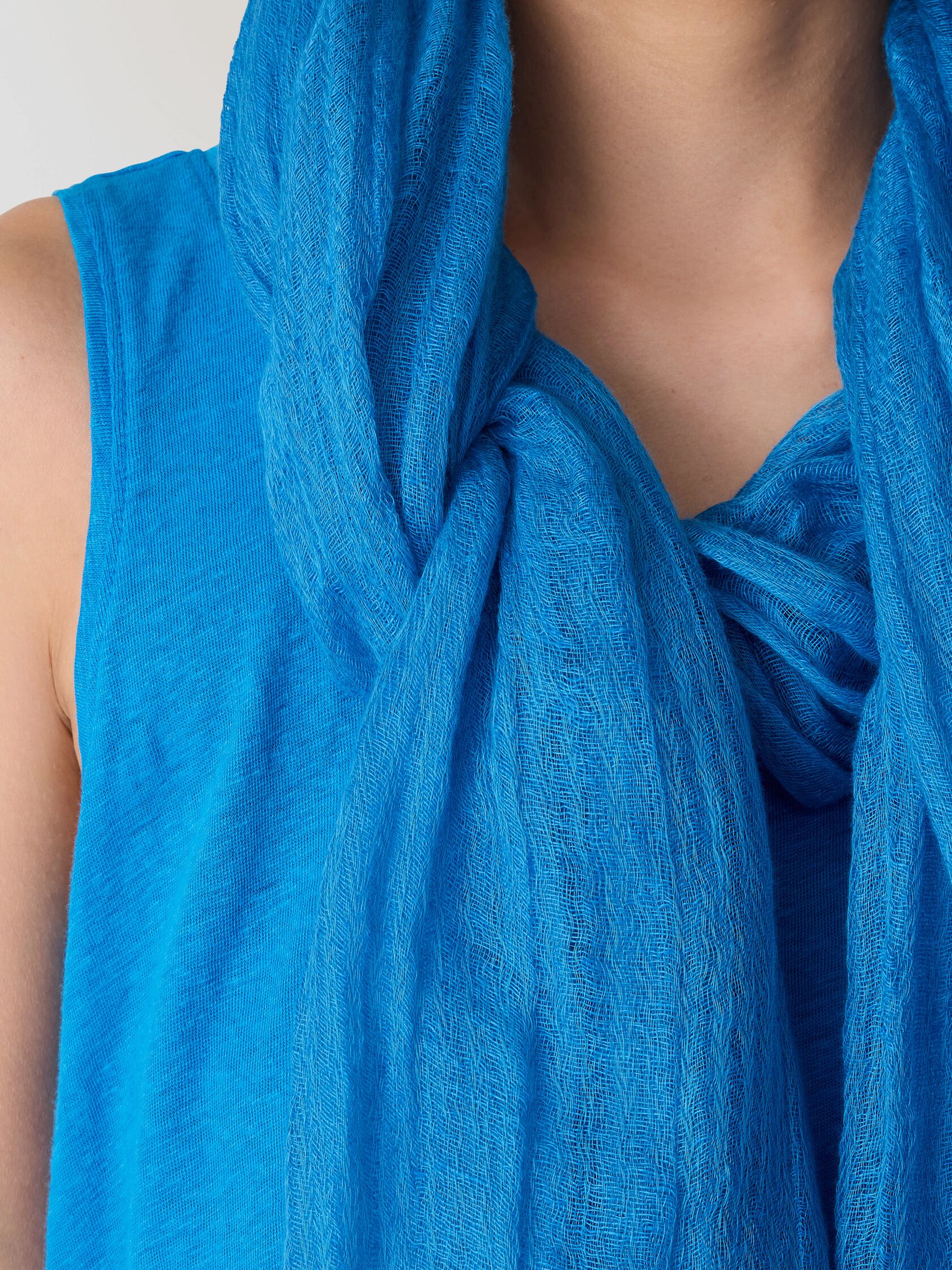 Textured Linen Blend Scarf