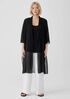 Sheer Silk Georgette High Collar Jacket