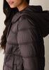 Eggshell Recycled Nylon Hooded Quilted Coat
