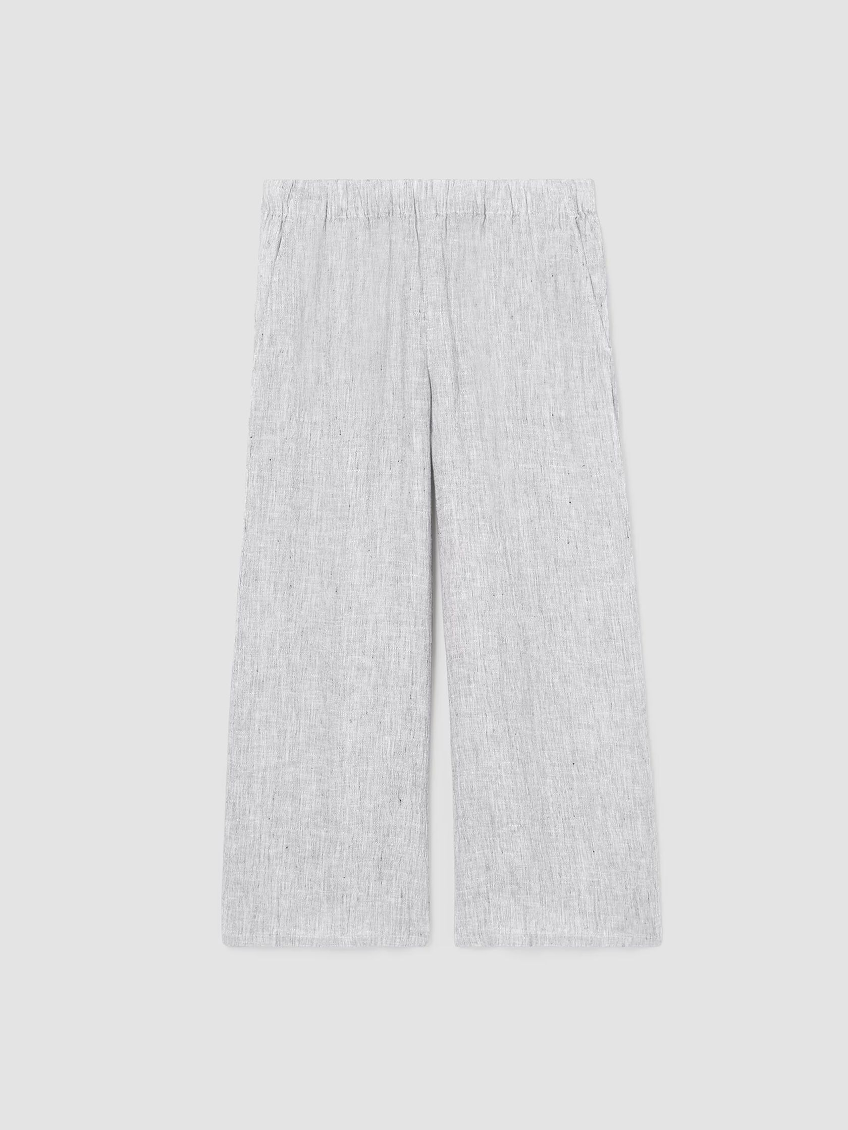 Striped Organic Linen Crinkle Wide-Leg Pant | EILEEN FISHER