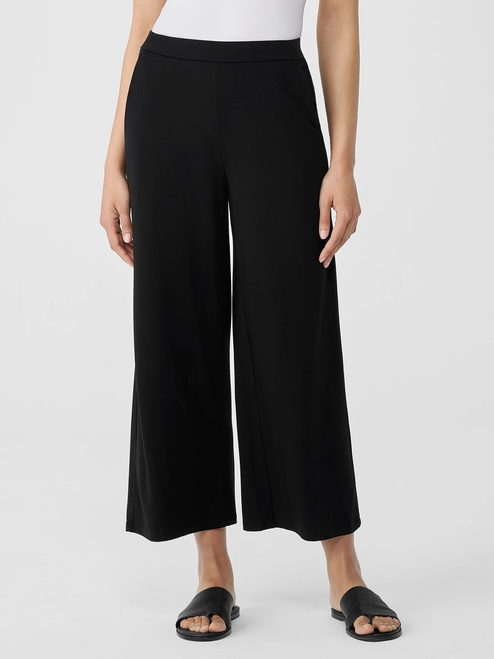 Fine Jersey Wide-Leg Pant