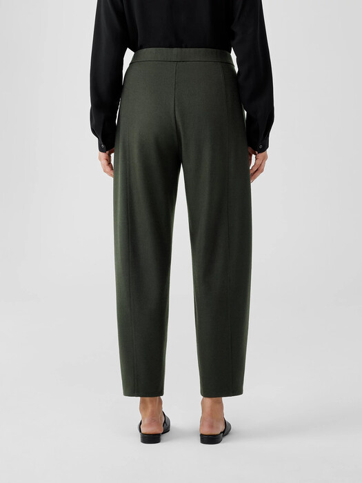 Boiled Wool Jersey Pleated Lantern Pant