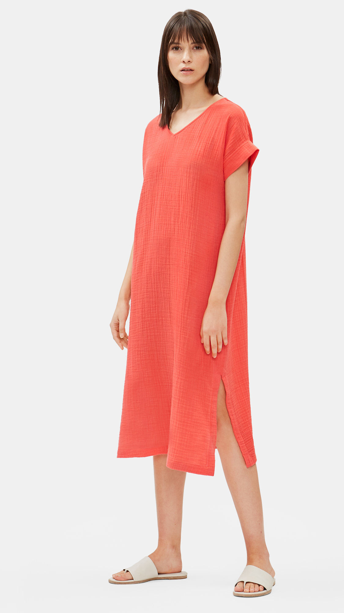 Eileen fisher shop cotton gauze dress