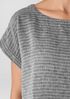 Puckered Organic Linen Ballet Neck Top