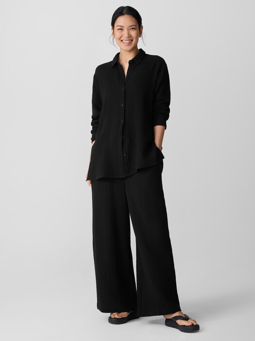 Organic Cotton Lofty Gauze Classic Collar Shirt