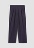 Boiled Wool Jersey Pleated Wide-Leg Pant