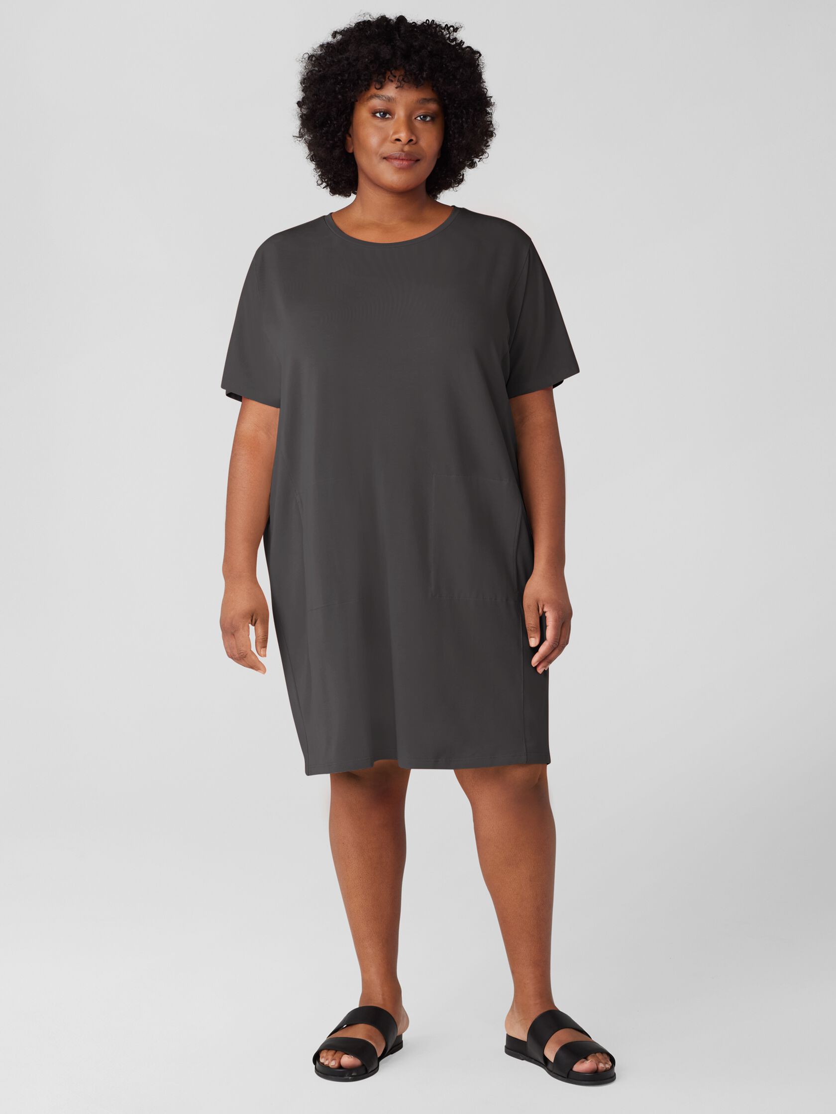 Pima Cotton Stretch Jersey T-Shirt Dress
