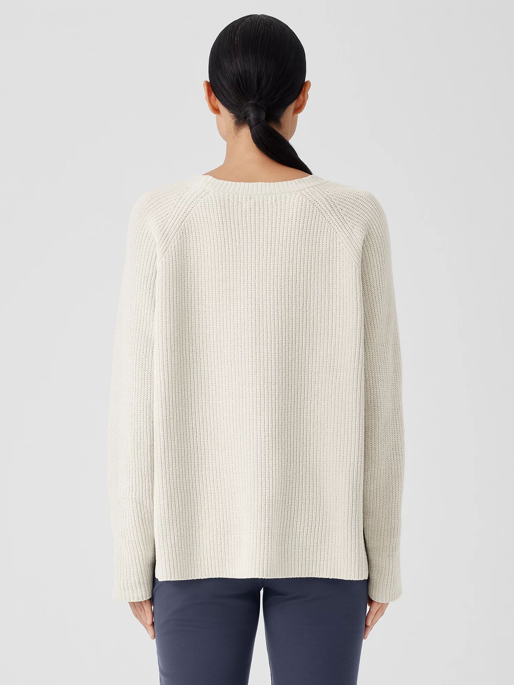 Organic Cotton Chenille Crew Neck Top