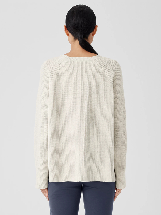 Organic Cotton Chenille Crew Neck Top