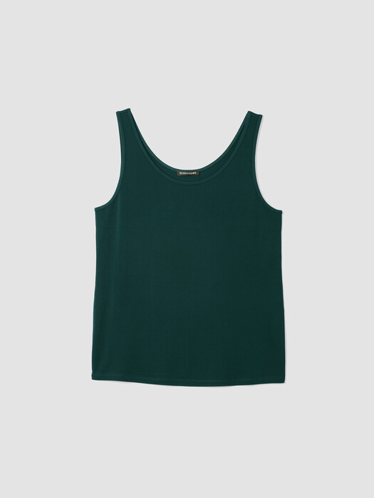 Stretch Silk Jersey Scoop Neck Tank