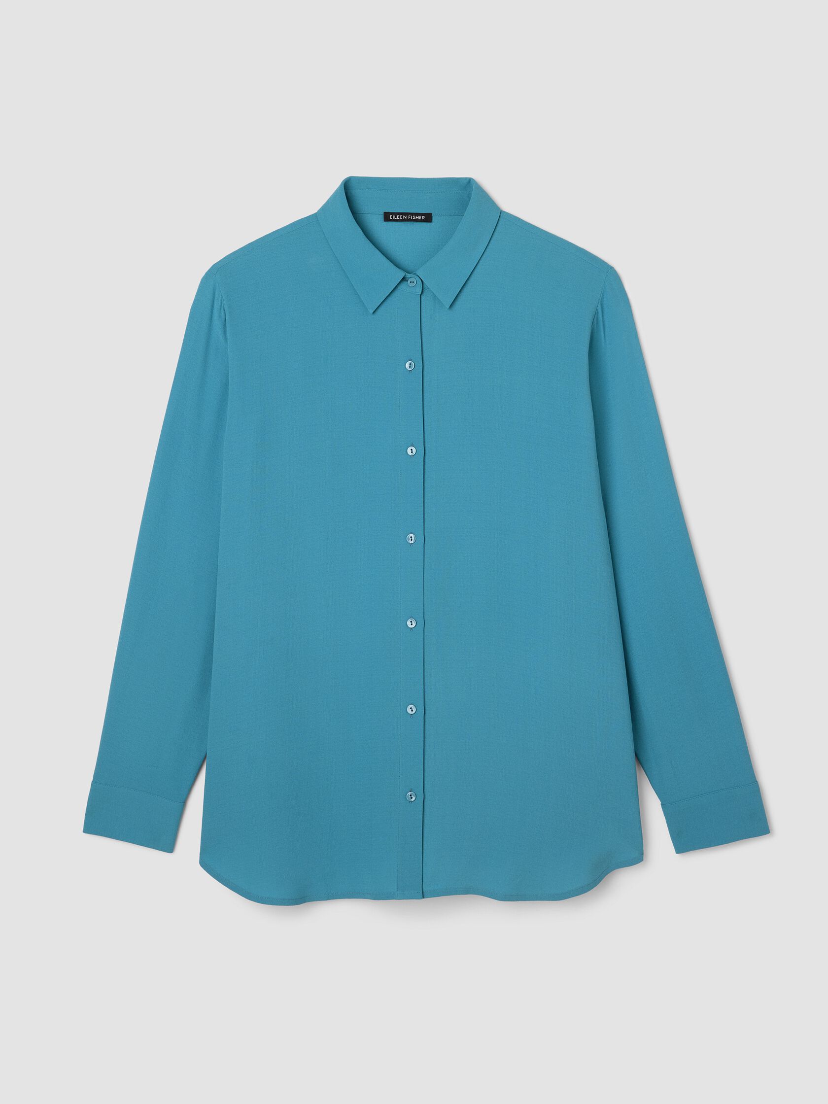 Silk Georgette Crepe Classic Collar Shirt