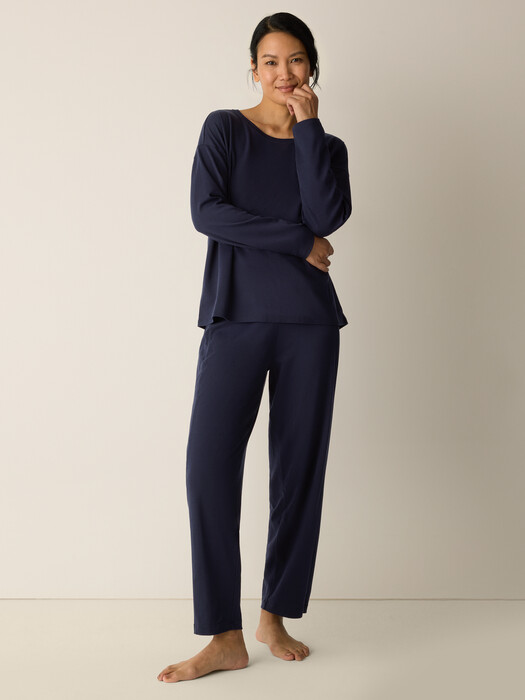 Organic Cotton Interlock Lantern Sleep Pant