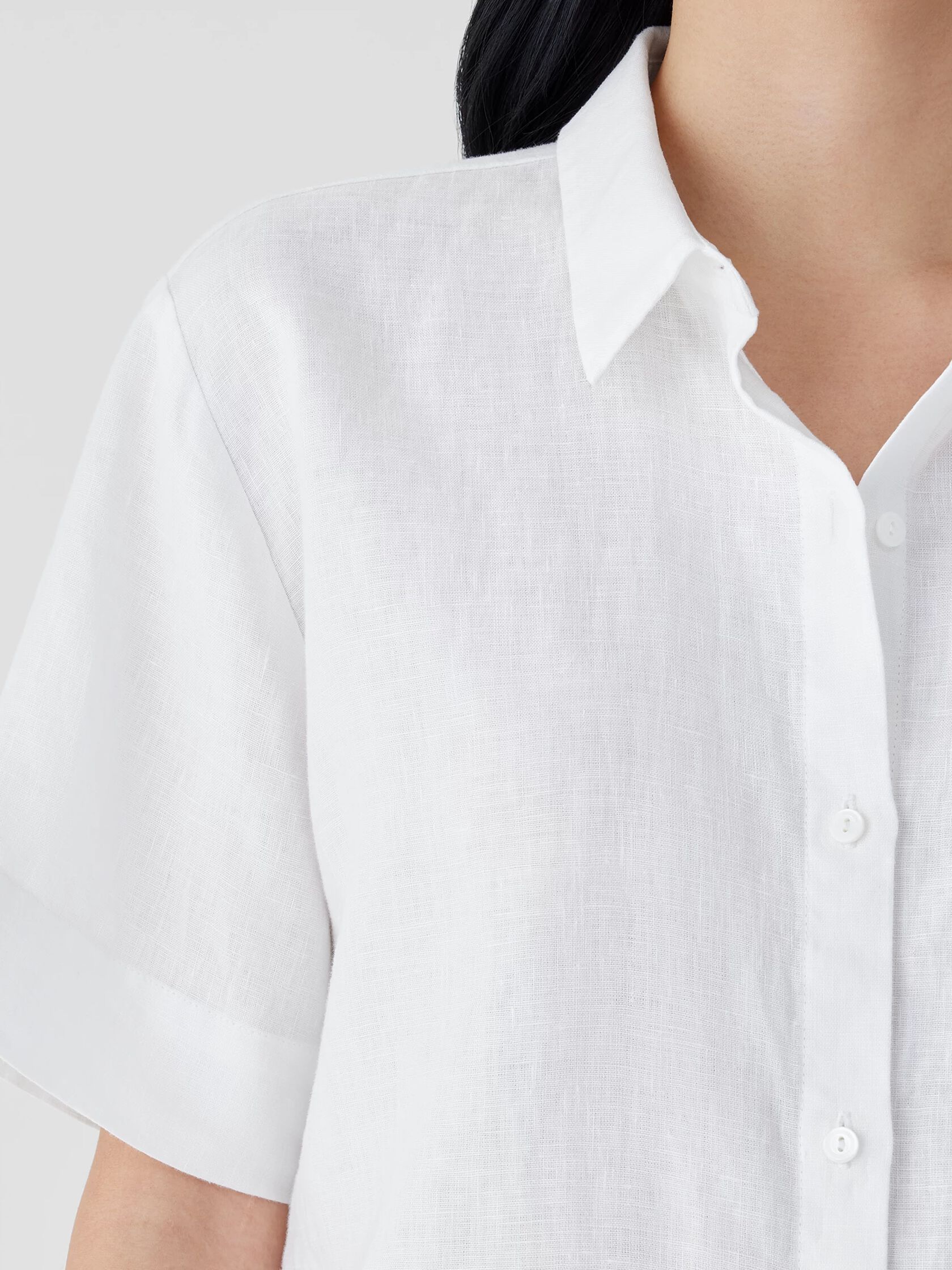 Organic Linen Classic Collar Short-Sleeve Shirt