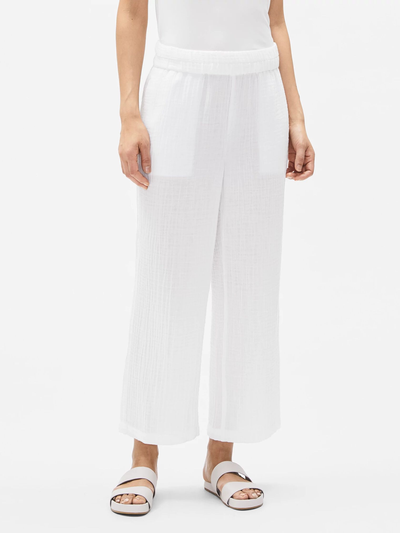 Organic Cotton Gauze Straight Pant