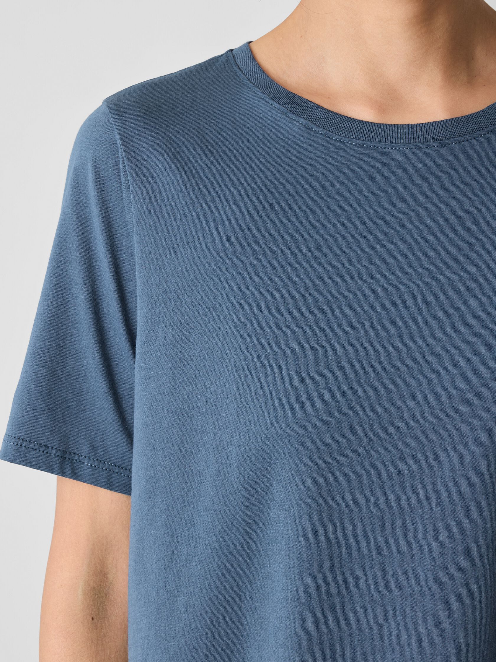 Organic Pima Cotton Jersey Round Neck Tee