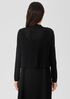 Organic Linen Cotton Airy Tuck Cropped Cardigan
