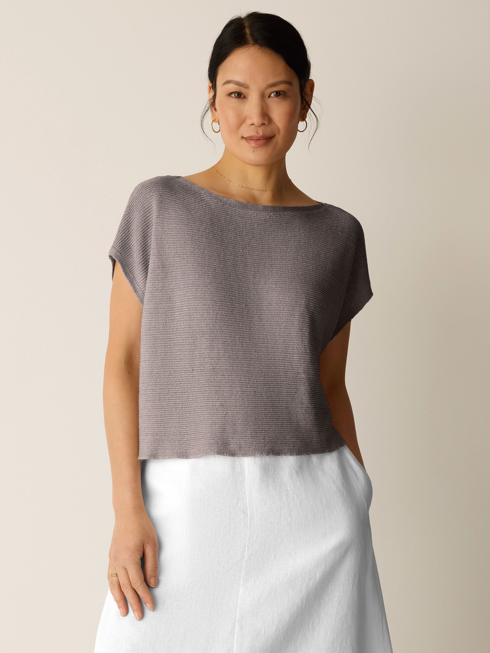 Organic Linen D&eacute;lav&eacute; Square Top