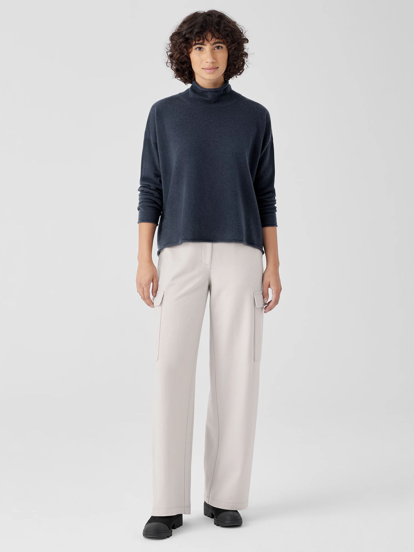 Italian Cashmere Turtleneck Top