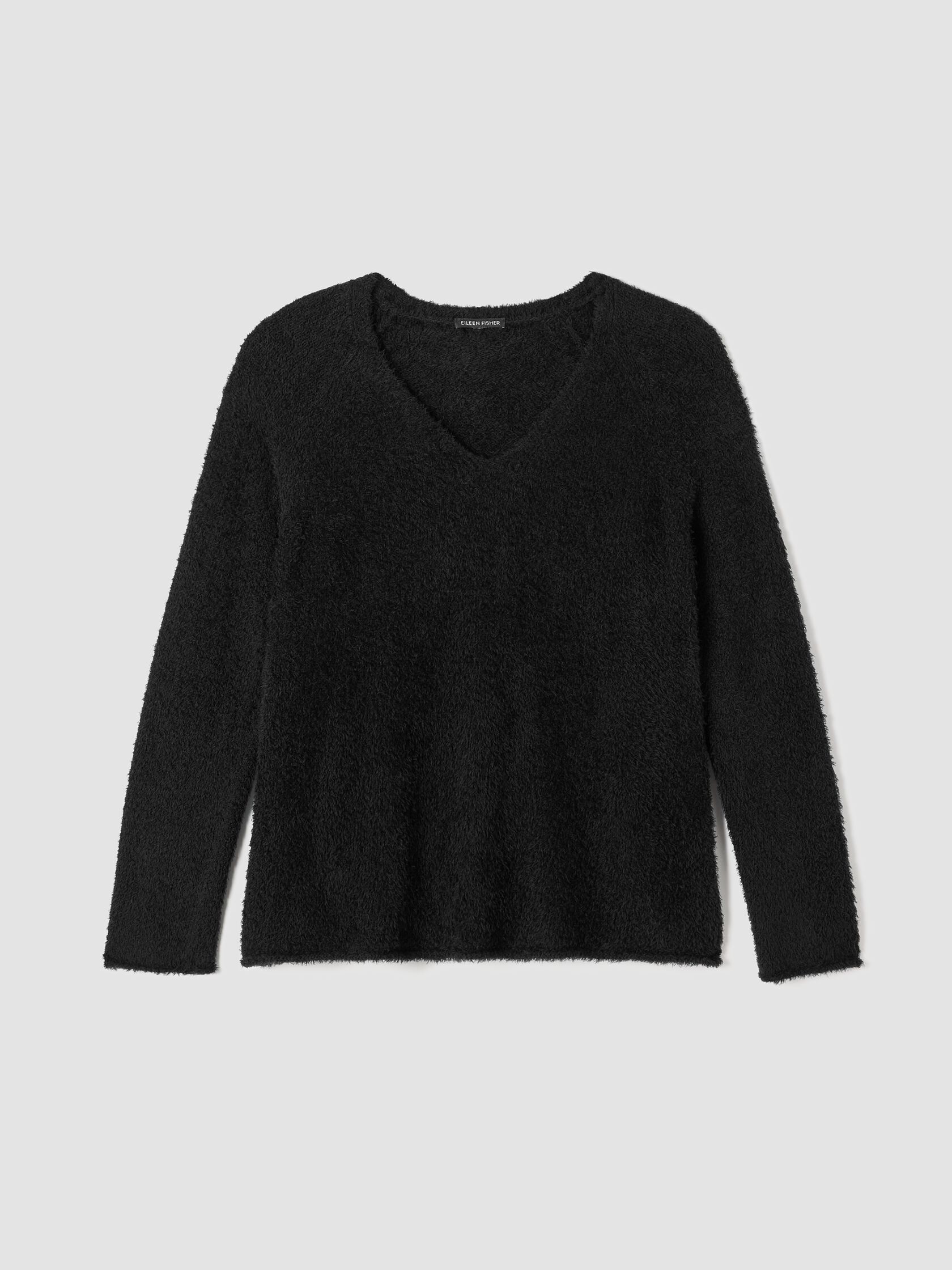 Organic Cotton Eyelash V-Neck Top