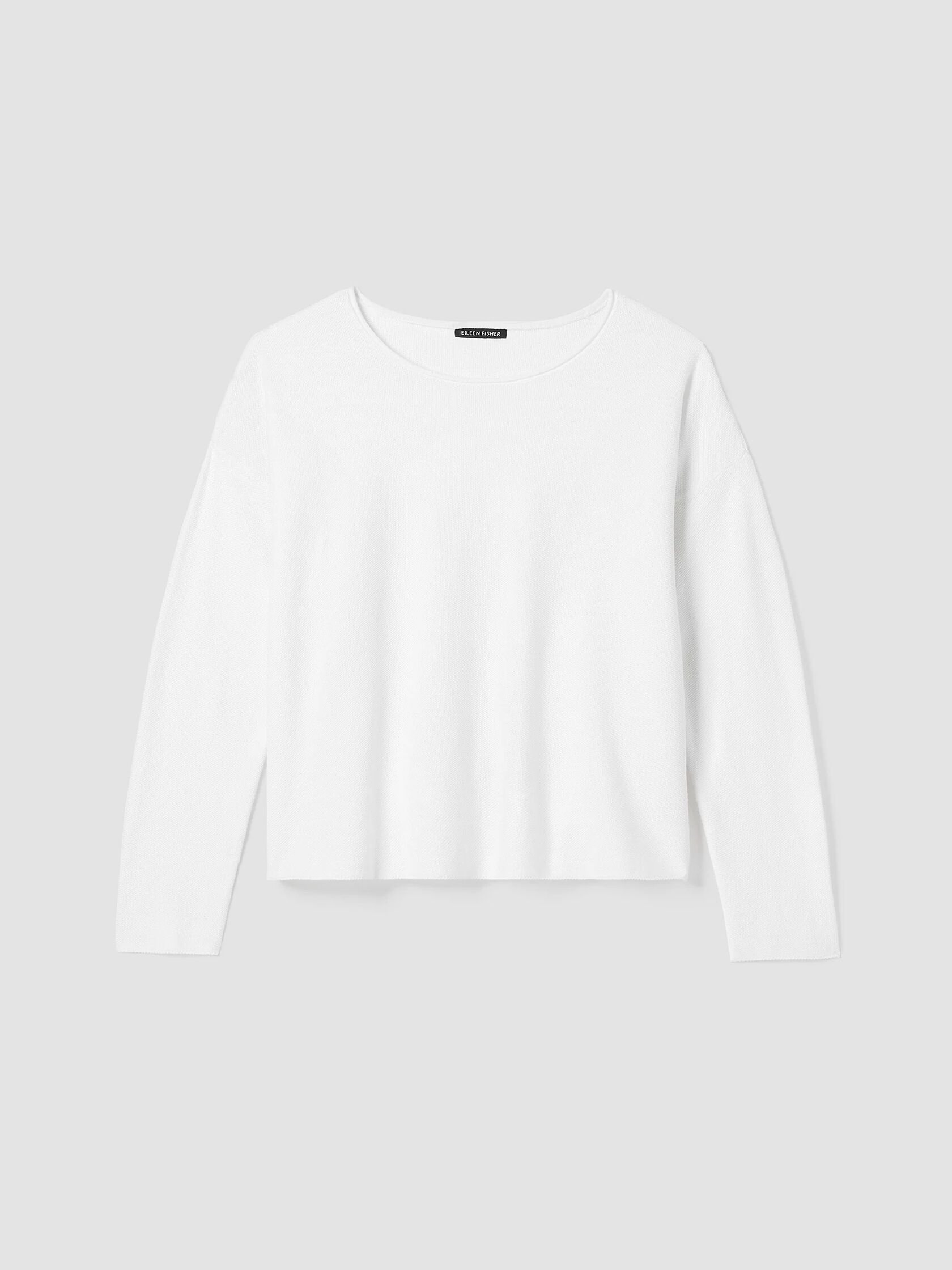 Organic Linen Cotton Jewel Neck Box-Top