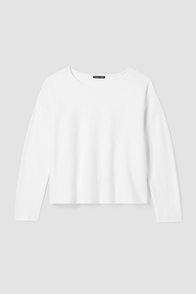 Organic Linen Cotton Jewel Neck Box-Top Organic Linen Cotton Jewel Neck Box-Top