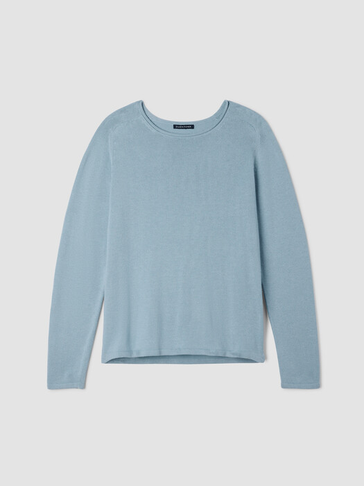 Peruvian Cotton Blend Crew Neck Top