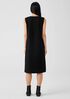 Boiled Wool Jersey V-Neck Dress