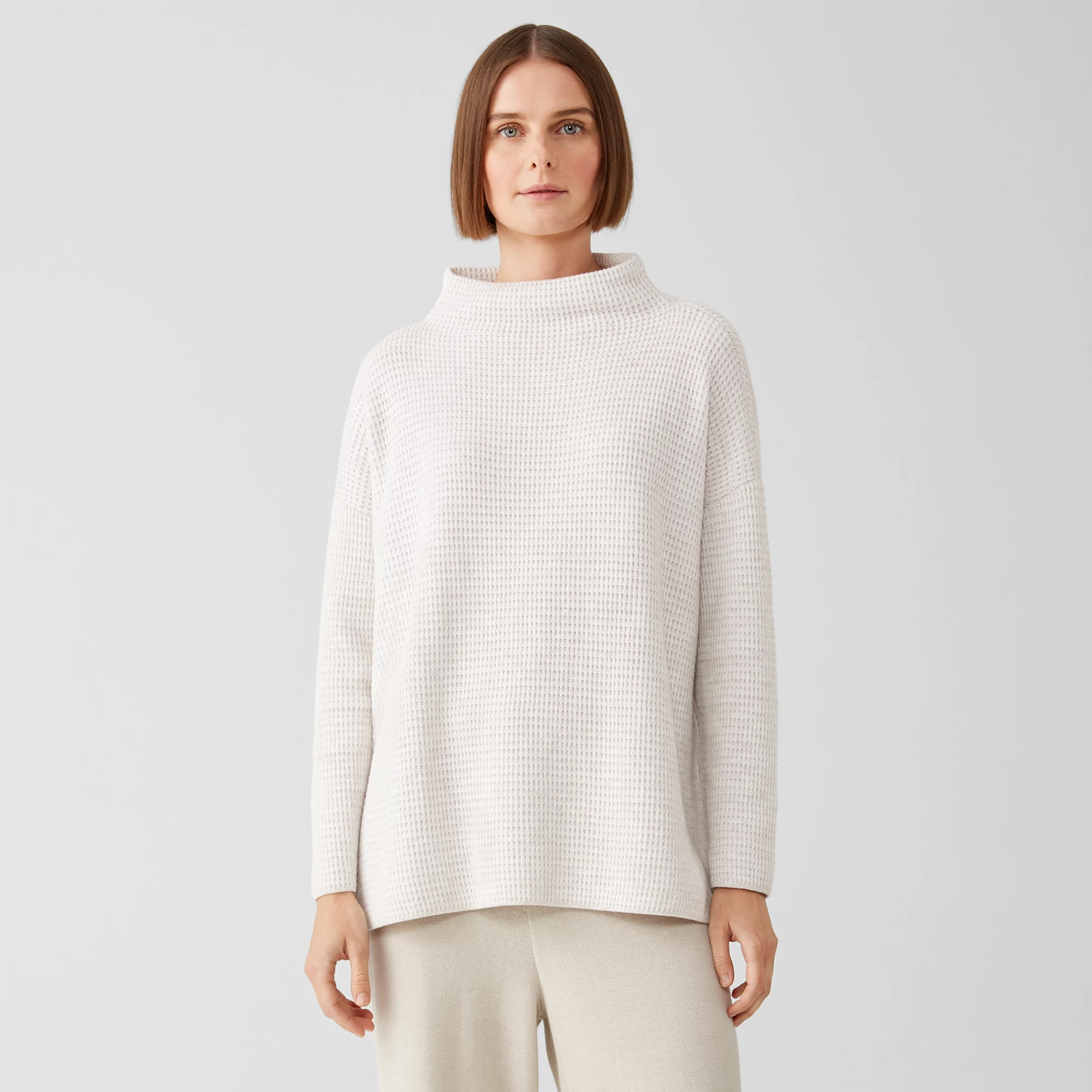 Eileen fisher funnel neck top clearance