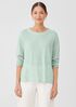 Organic Linen Jersey Crew Neck Top