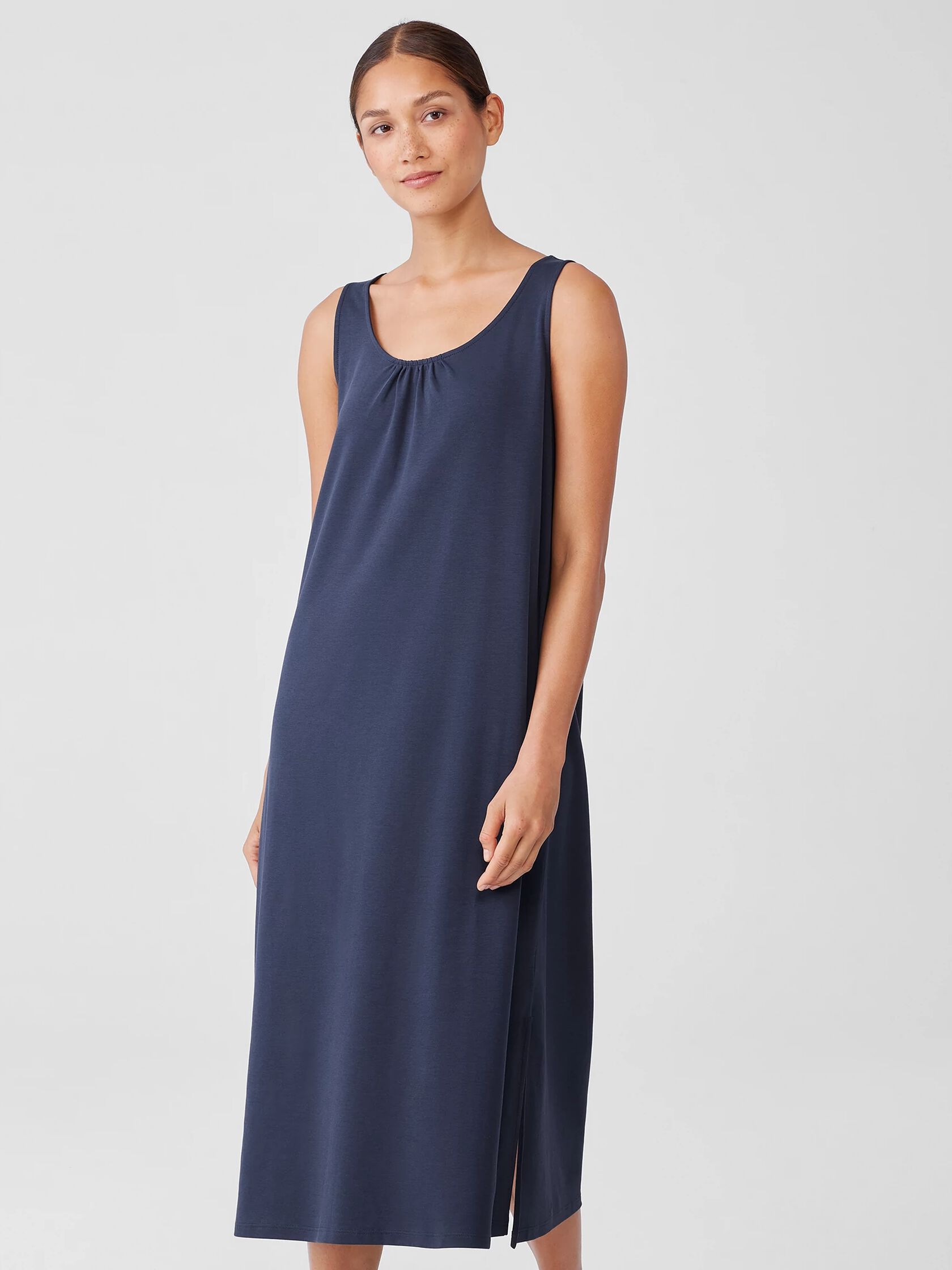 Organic Cotton Interlock Scoop Neck Sleep Dress