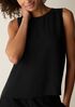 Silk Georgette Crepe Round Neck Tank