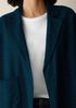 Fine Felted Wool Notch Collar Cardigan in Regenerative Wool