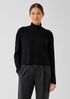 Merino Cropped Turtleneck Top in Regenerative Wool