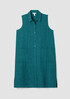 Washed Organic Linen Délavé Sleeveless Shirtdress