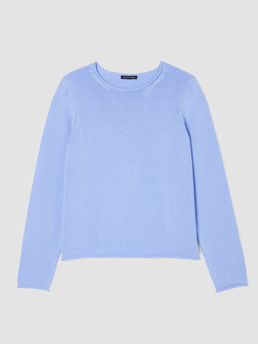 Peruvian Cotton Blend Jewel Neck Top