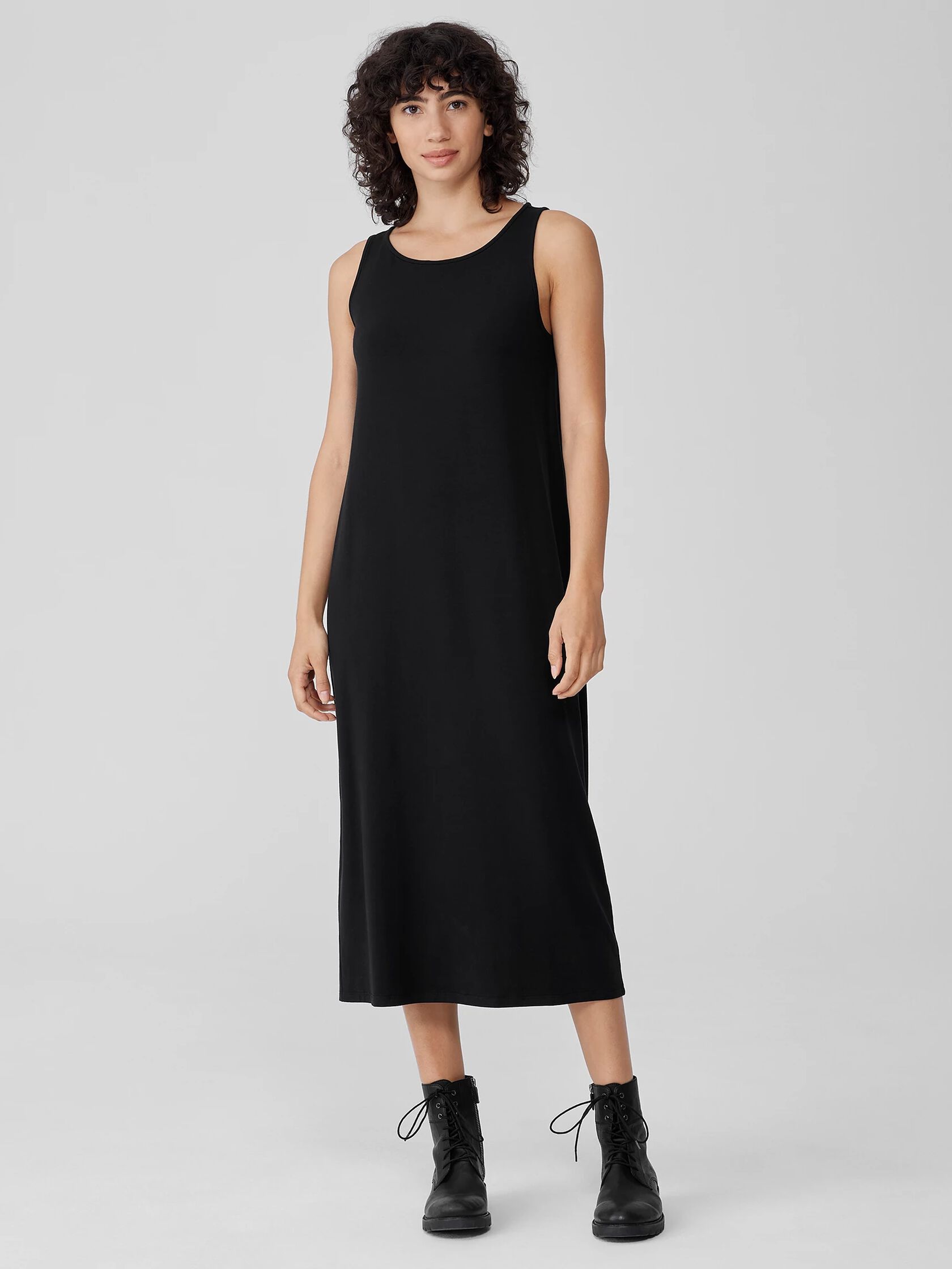 Stretch Jersey Knit Tank Dress | EILEEN FISHER