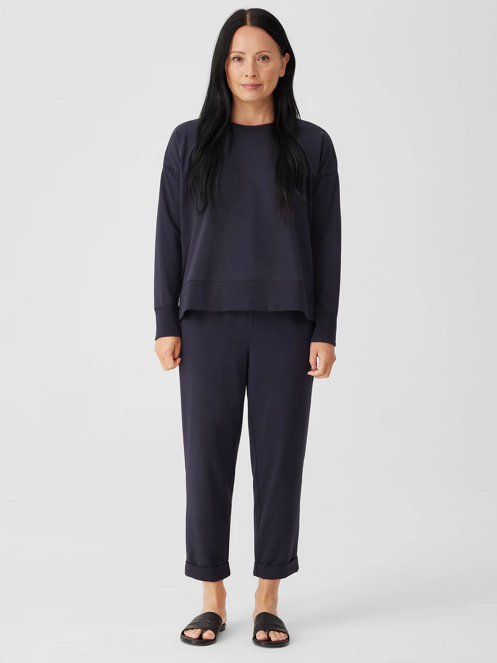 Pima Cotton Stretch Jersey Pant | EILEEN FISHER