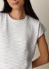 Striped Organic Cotton Slub Crew Neck Tee