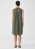 Puckered Organic Linen Sleeveless Dress