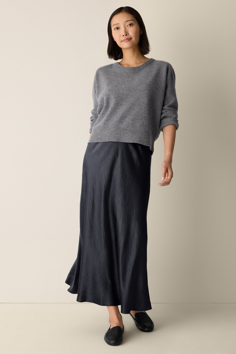 Textured Satin Slip Skirt Textured Satin Slip Skirt