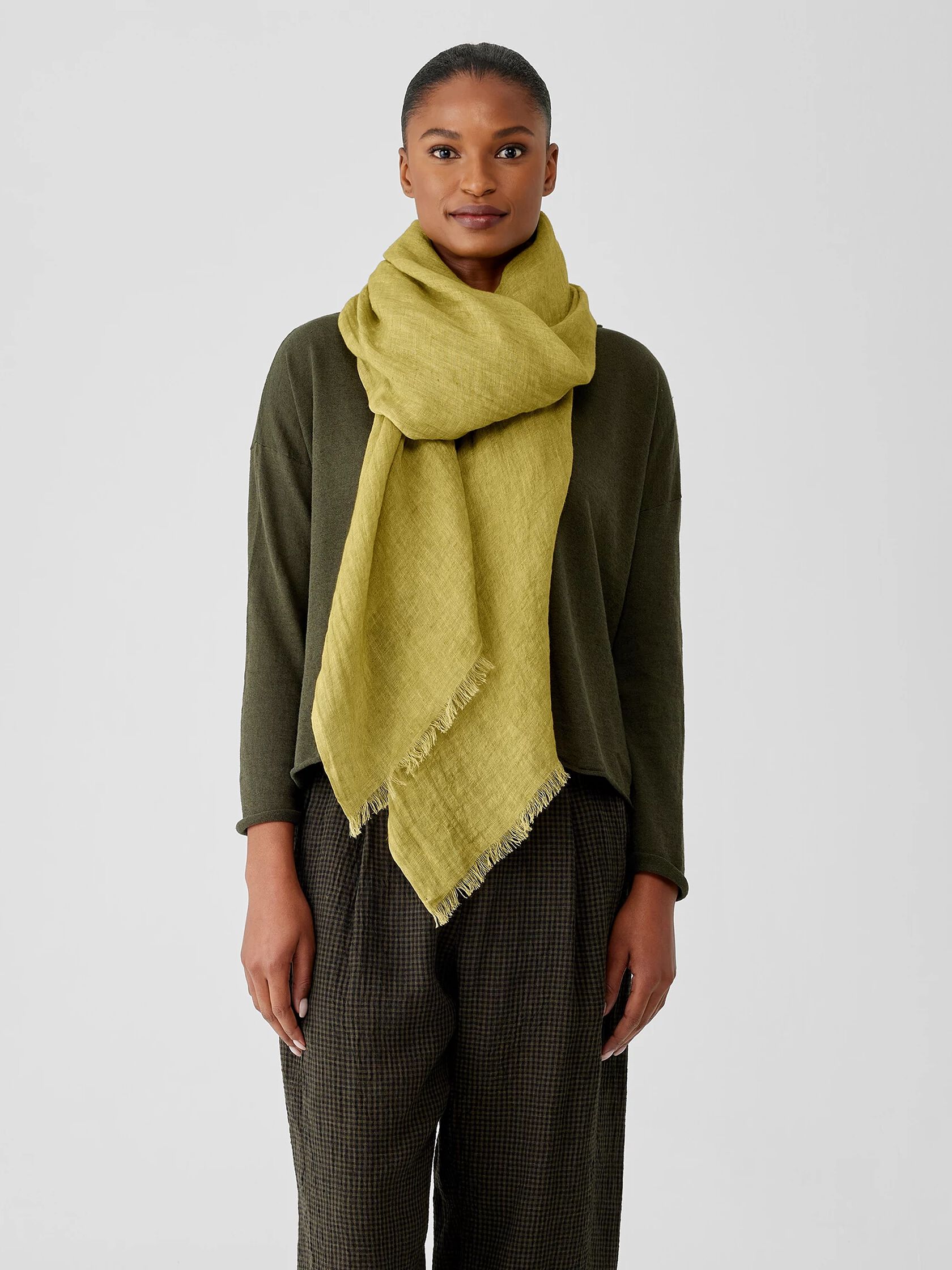 Airy Linen Gauze Scarf