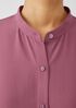 Silk Georgette Crepe Mandarin Collar Shirt