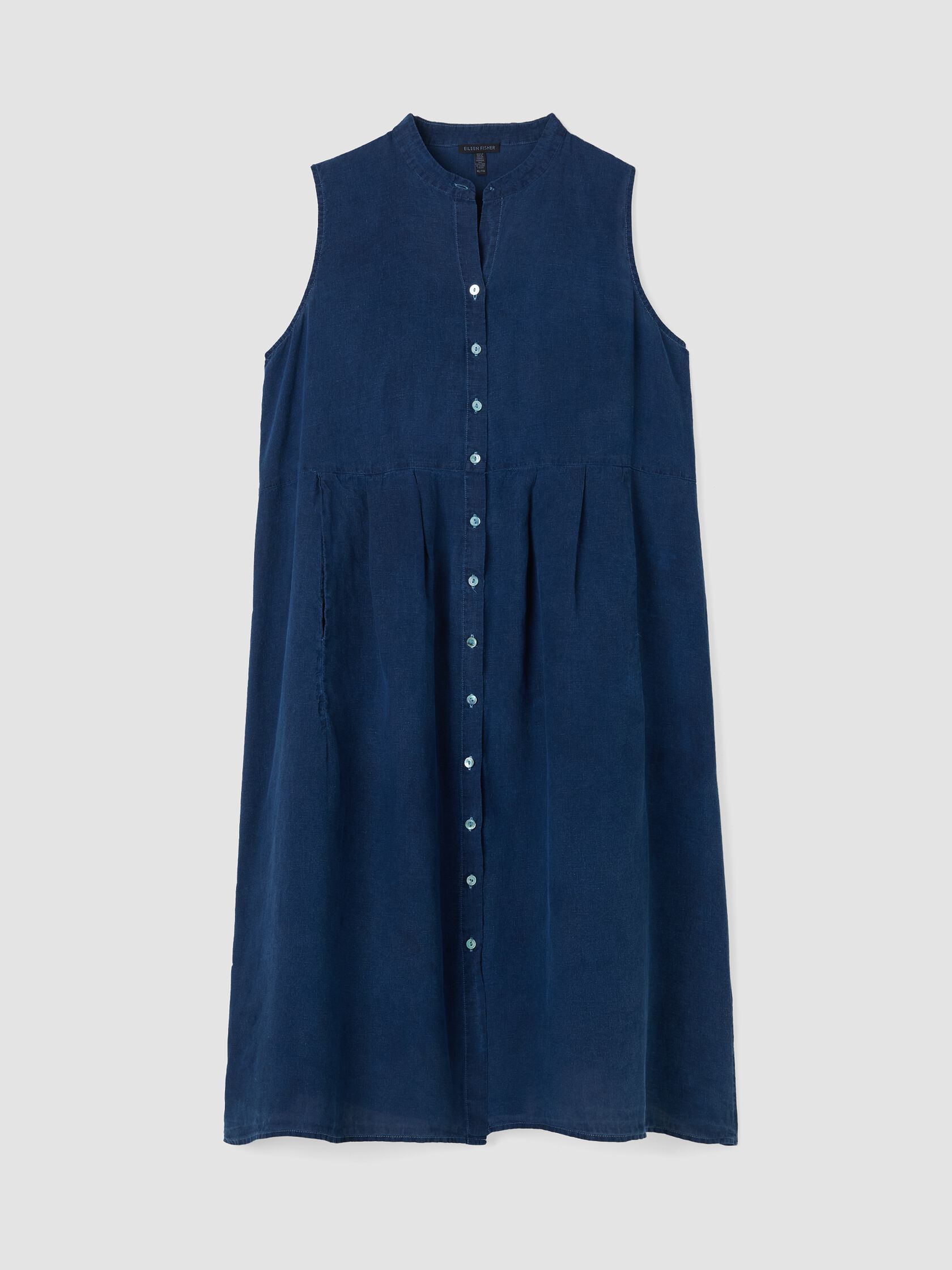 Renew Organic Linen Sleeveless Shirtdress, XL